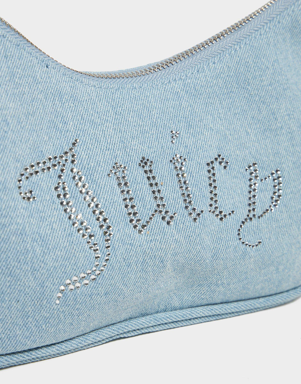 Tape Denim Shoulder Bag