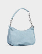 Tape Denim Shoulder Bag