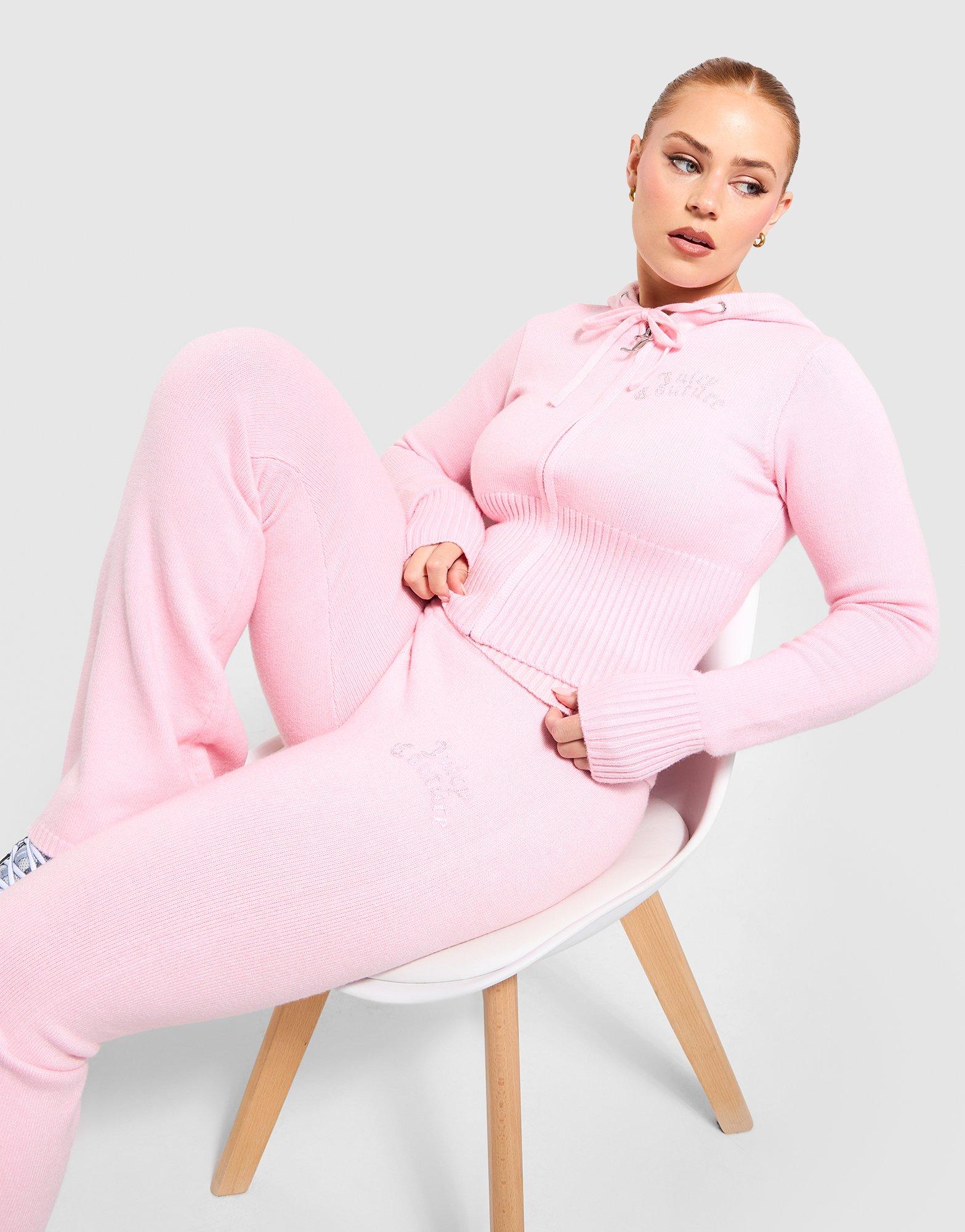 Pink Juicy Couture Corset Knit Full-Zip Hoodie - JD Sports Australia