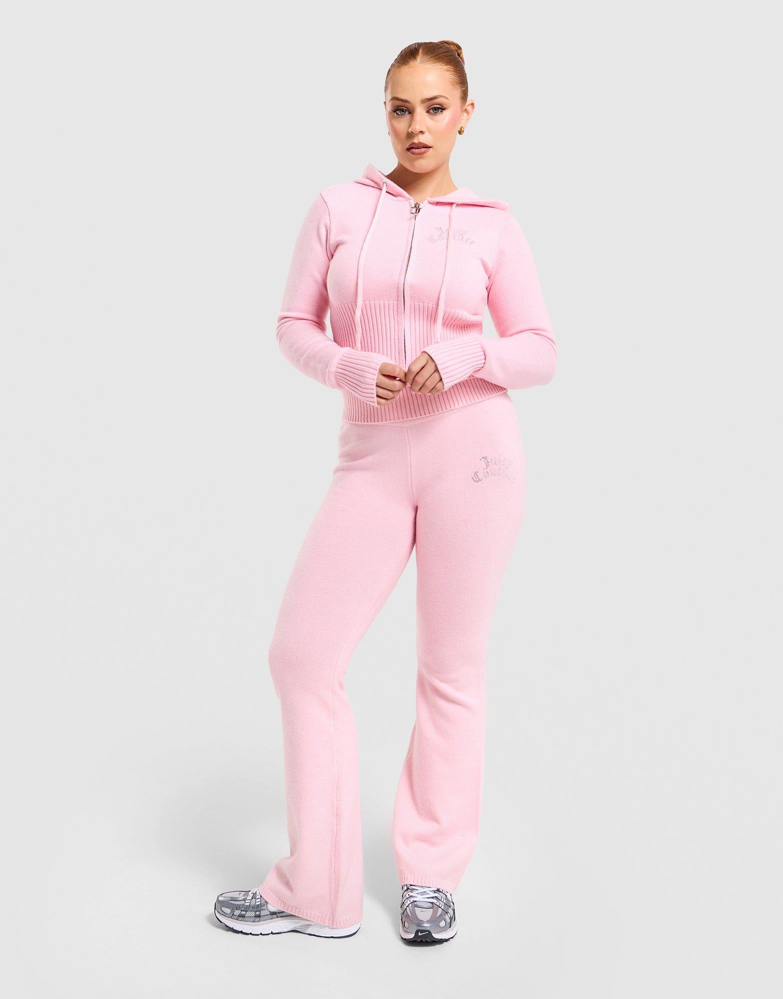 Pink Juicy Couture Corset Knit Full-Zip Hoodie - JD Sports Australia