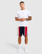 Tonal Logo Embroidery Interlock Knit T-Shirt