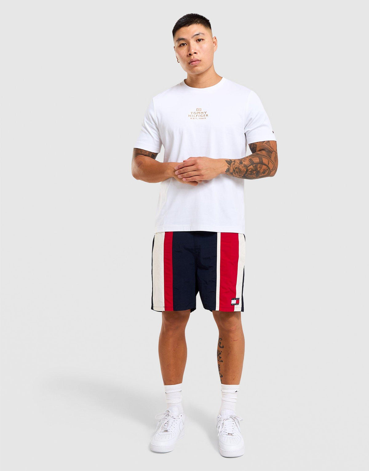 Tonal Logo Embroidery Interlock Knit T-Shirt