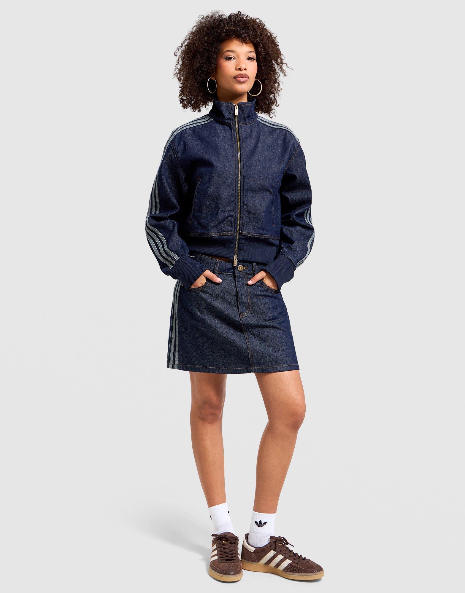 Blue adidas Firebird Denim Track Top - JD Sports Australia