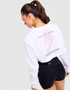 After Dark Tour Cropped Long-Sleeve Running T-Shirt