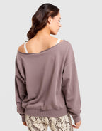 Year Round Off Shoulder Sweatshirt
