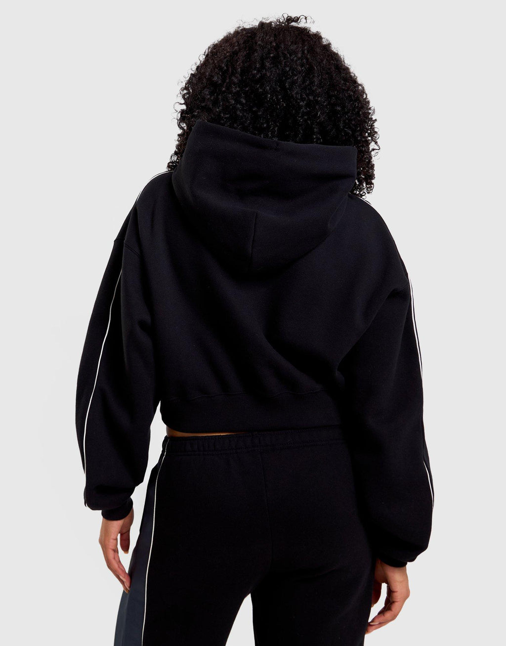 Studio Fleece Oversized Crop Full-Zip Hoodie