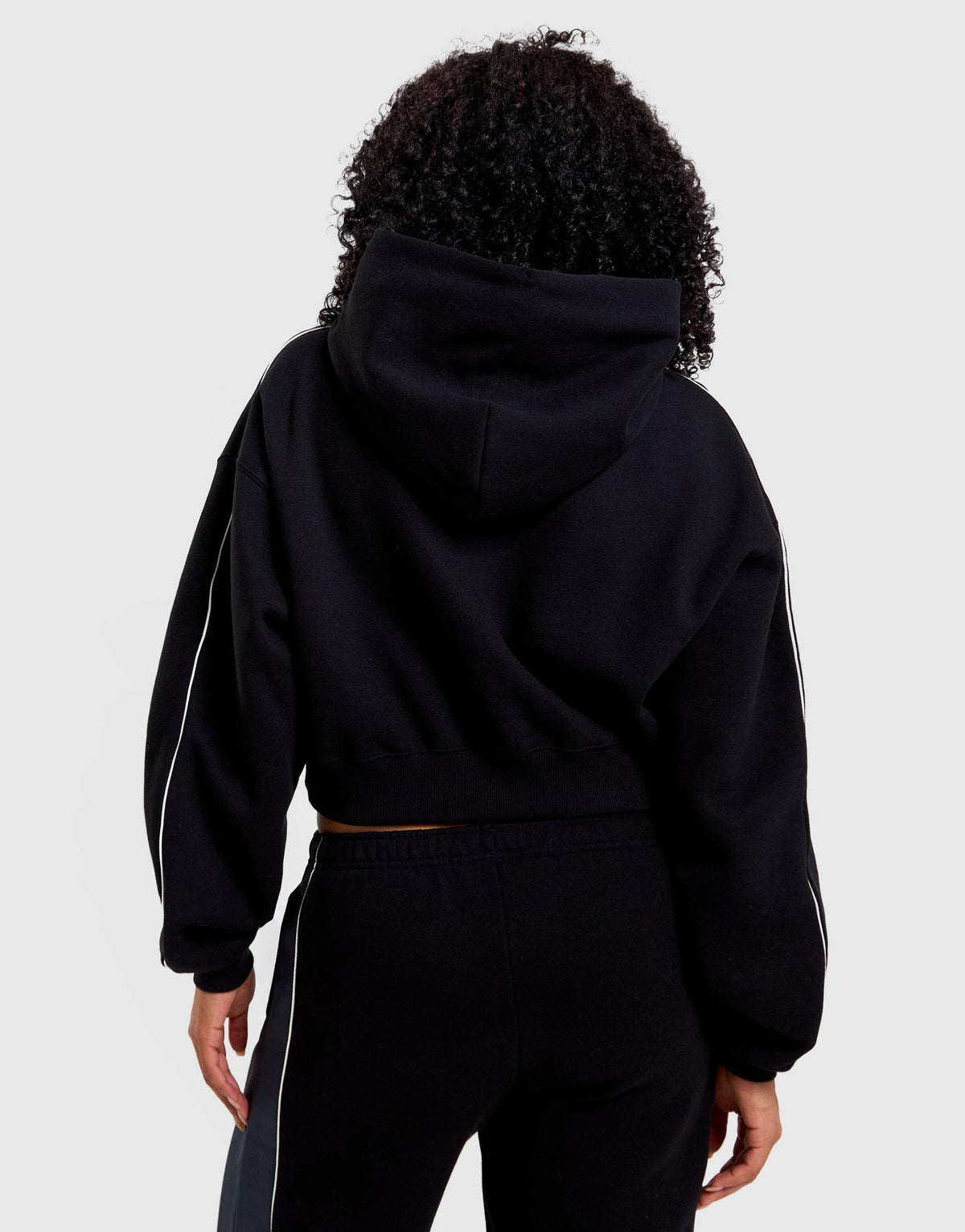 Studio Fleece Oversized Crop Full-Zip Hoodie