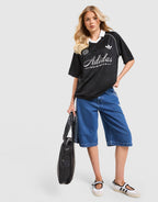 Script Football Collar T-Shirt