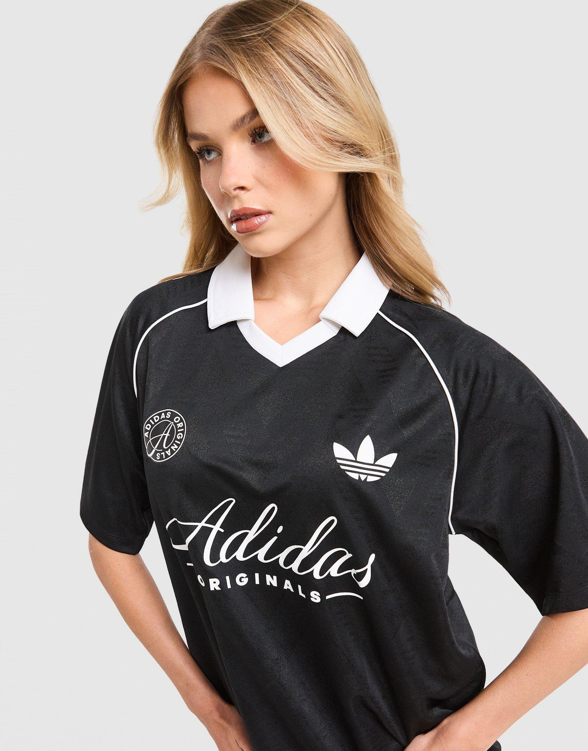 Script Football Collar T-Shirt