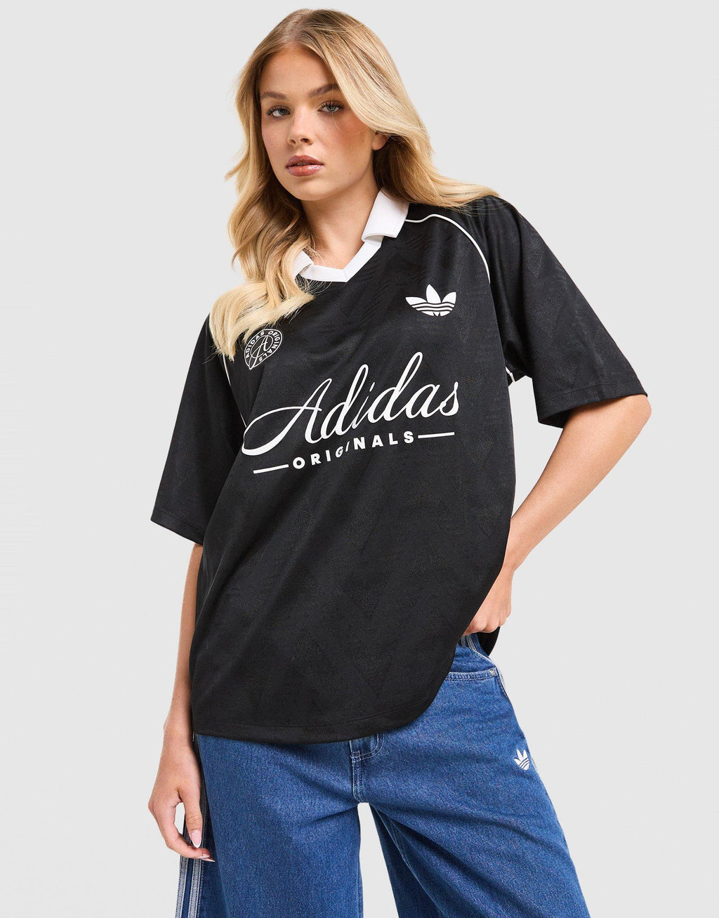 Script Football Collar T-Shirt