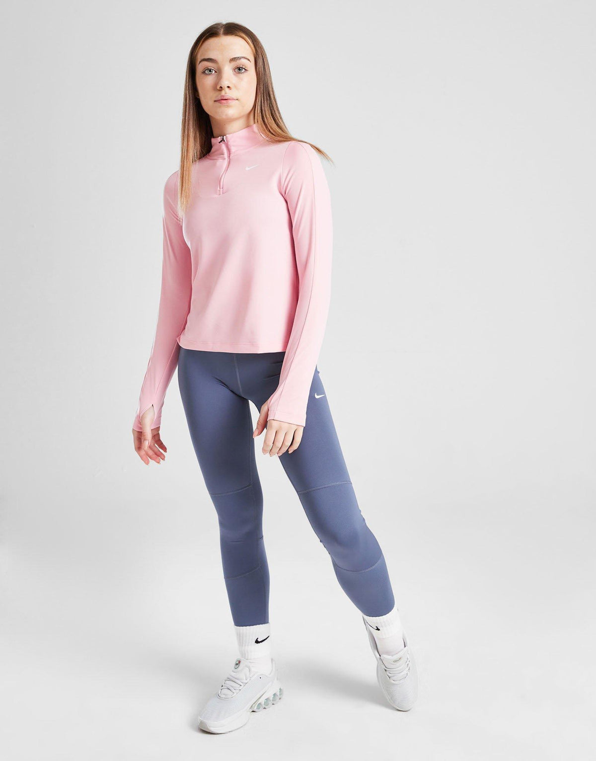 Girls' Dri-FIT Long Sleeve 1/2 Zip Top Junior