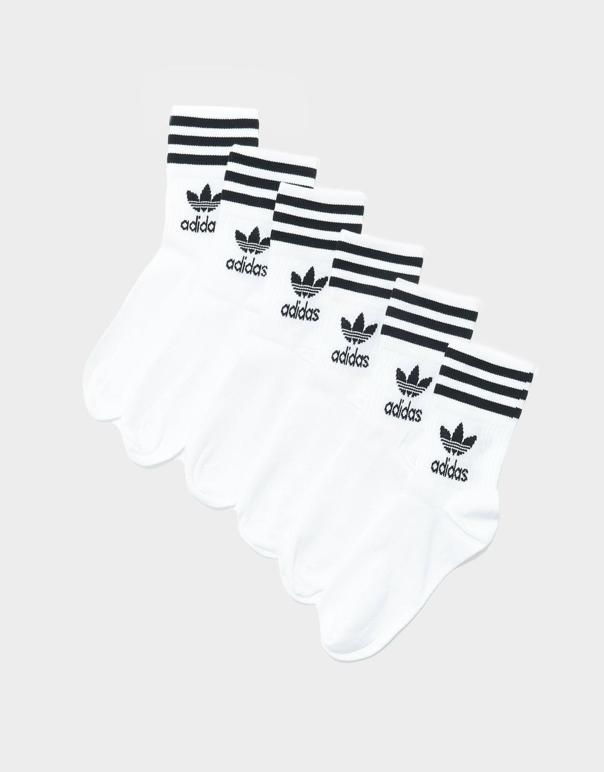 3 Pack Solid Mid Crew Socks