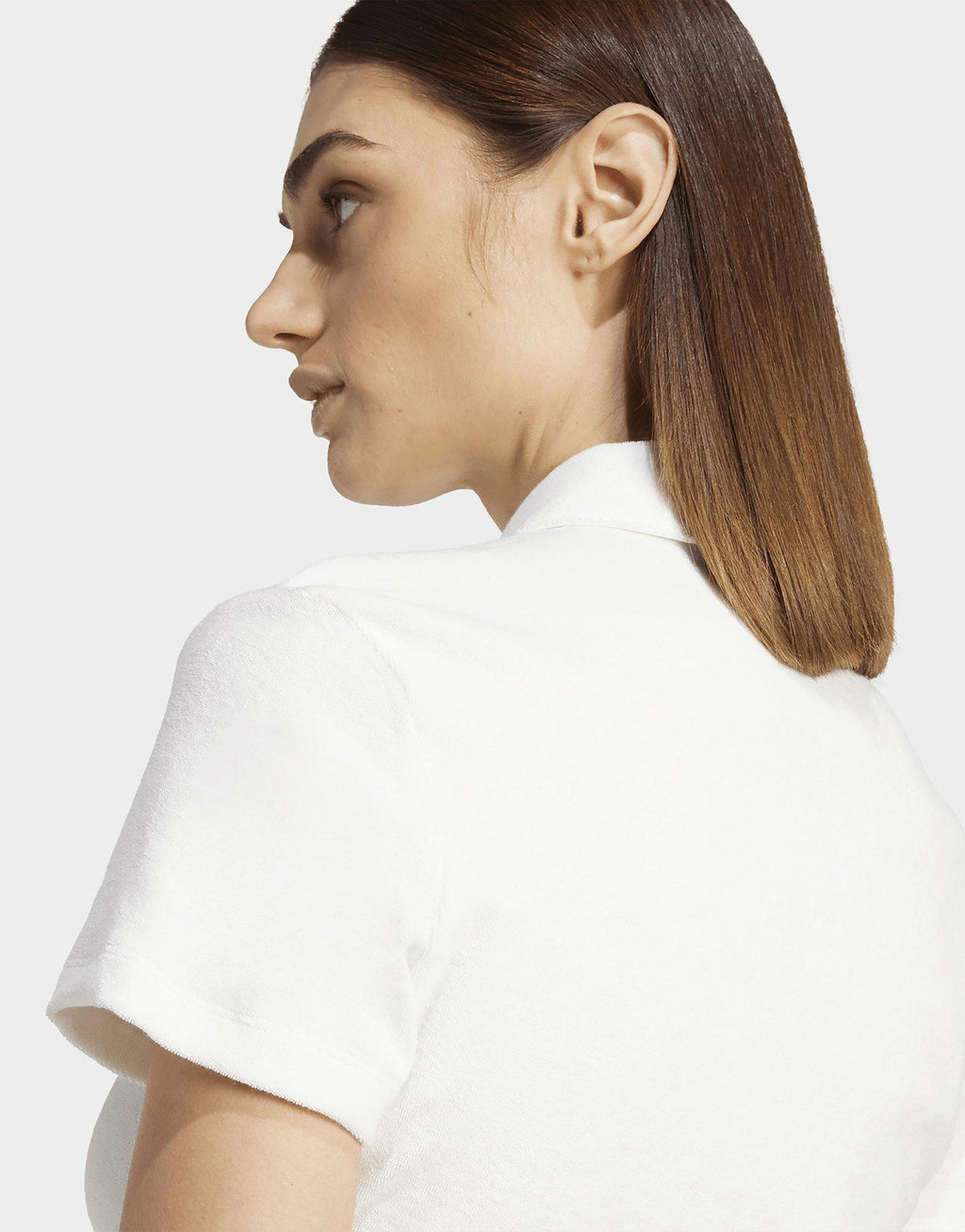 Towel Cropped Polo Shirt