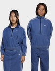 1/4 Zip Denim Track Top Junior's