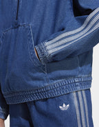 1/4 Zip Denim Track Top Junior's