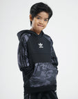 Camo Colour Block Mix Overhead Hoodie Junior