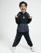 Camo Colour Block Mix Overhead Hoodie Junior