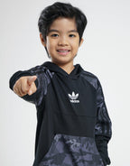 Camo Colour Block Mix Overhead Hoodie Junior