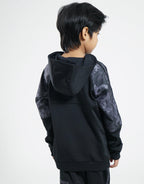 Camo Colour Block Mix Overhead Hoodie Junior