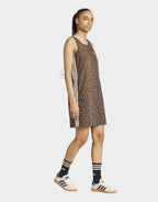 Leopard Print Denim Dress