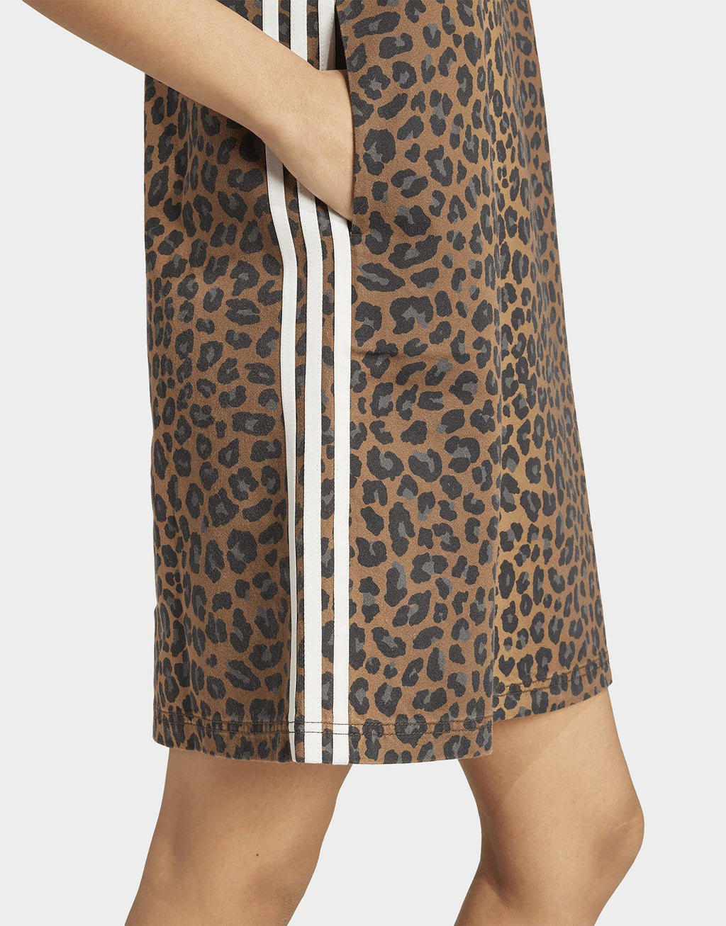 Leopard Print Denim Dress