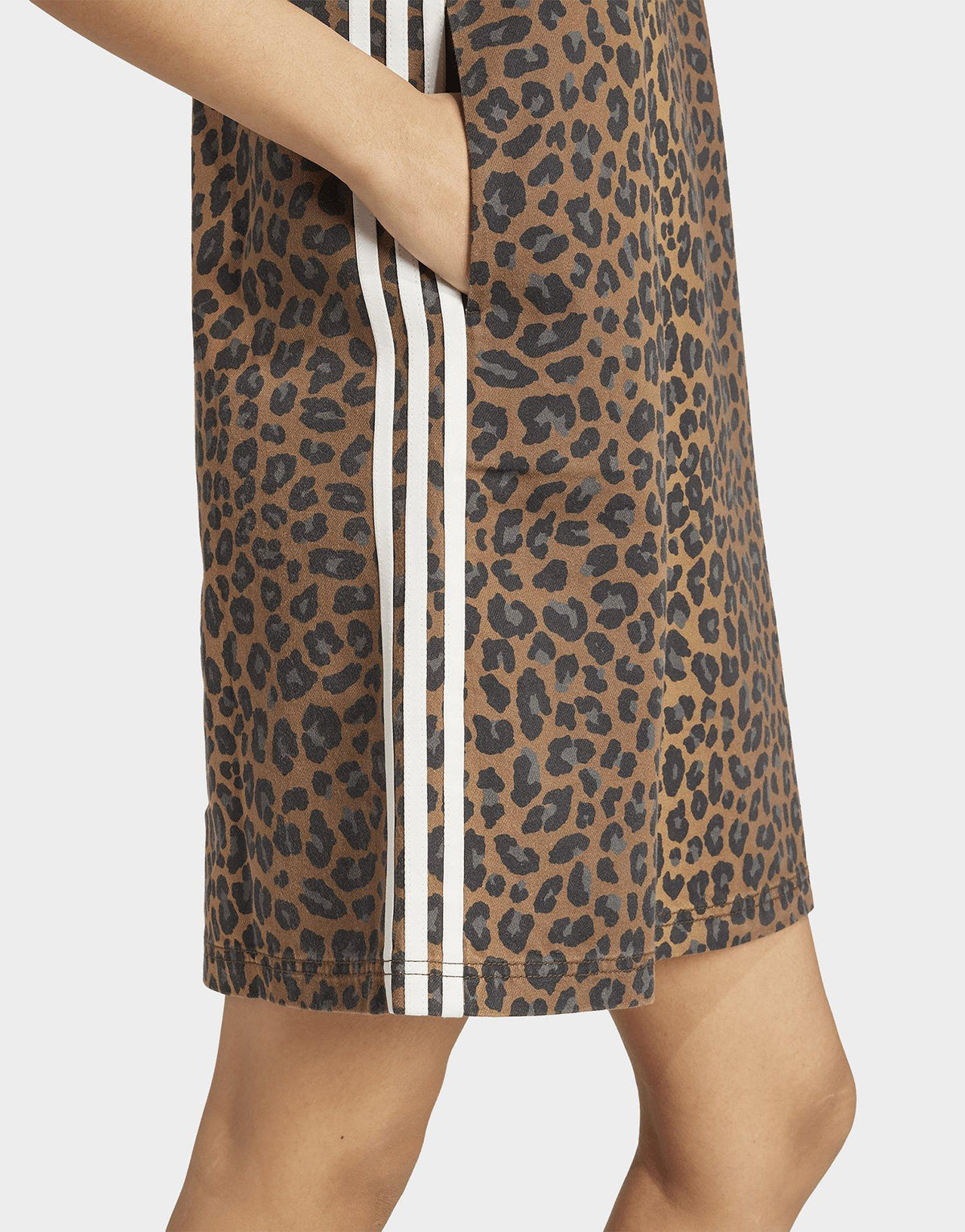 Leopard Print Denim Dress