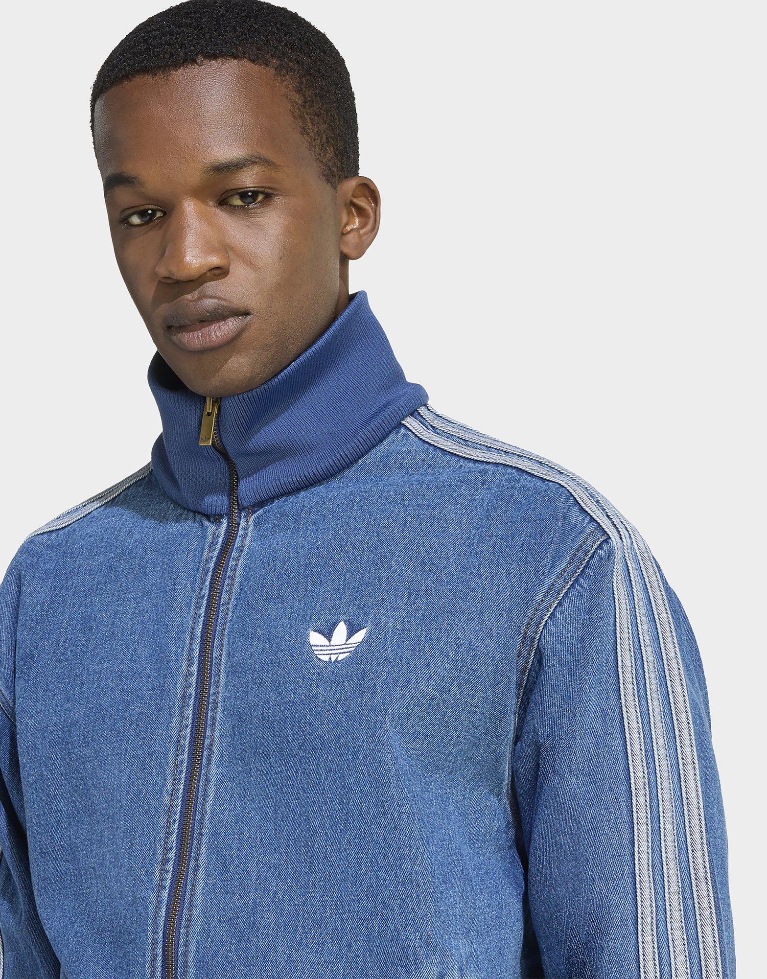 Blue adidas Firebird Denim Track Top - JD Sports Australia