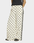 Satin Polka Dots Wide Leg Pants