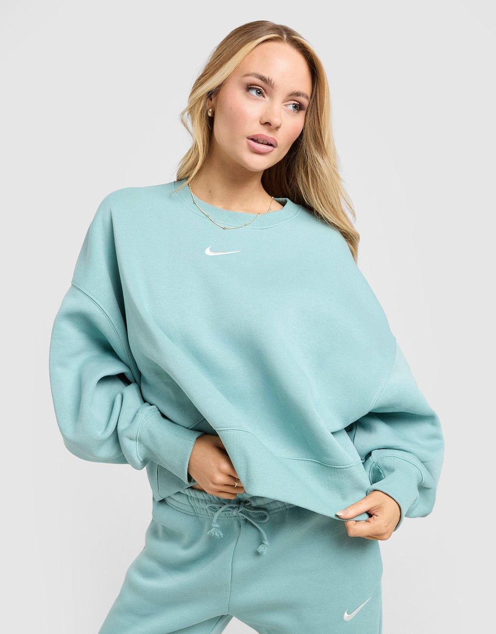 Phoenix Crop Oversized Crew Sweatshirt